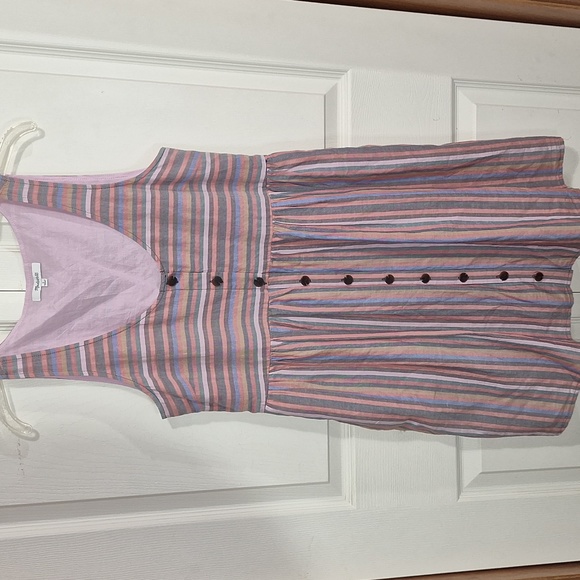 Madewell Dresses & Skirts - Madewell lined mini tank dress scoop neck button front - Small